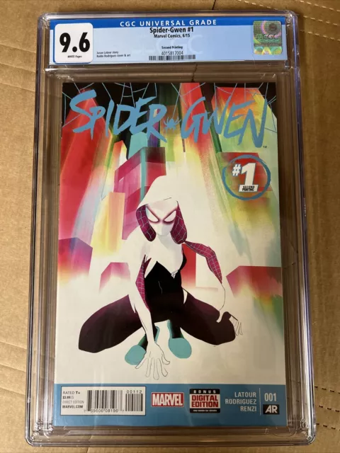 Spider-Gwen #1 Variant  2nd Print Marvel 2015 CGC Graded 9.6