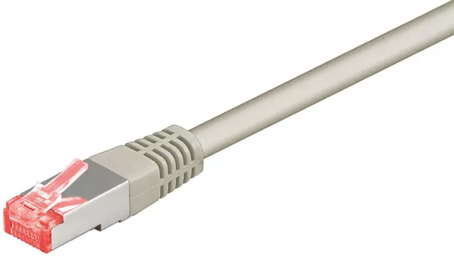 10x CAT 6 Netzwerkkabel S/FTP; CAT 6-0100 S/FTP PIMF GRAU 1m SB