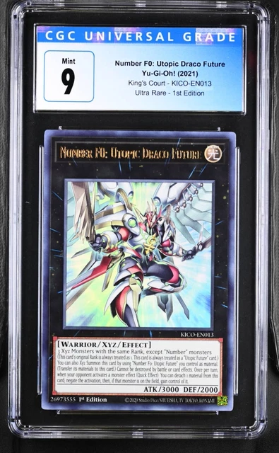 YuGiOh Kings Court KICO-EN013 Ultra Rare 1st Number F0 Utopic Draco Future CGC 9