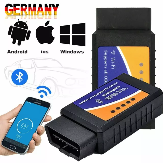 Bluetooth Car OBD2 ELM327 Diagnostic Scan Scanner Wireless für Android und IOS