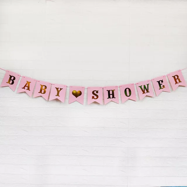 Baby Dusche Its A Boy Mädchen Banner Pink Party Wimpel Hänge Girlande Dekorati ☀ 3