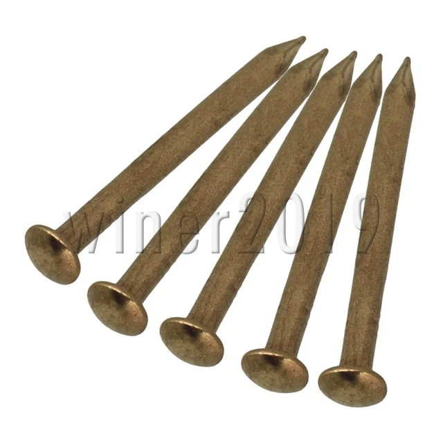 Round Head Brass Antique Vintage Copper Furniture Miniature Nail Pack of 200