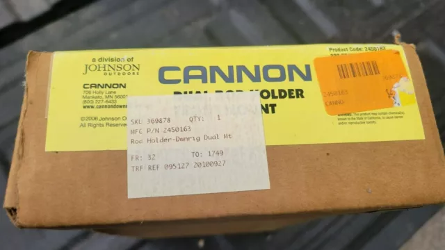 Cannon Dual Rod Holder Assembly 3 avail - 2450163 / Boom clamp rod holder