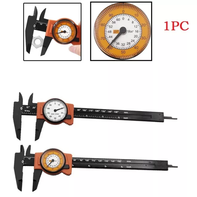 Strumento di misura calibro in plastica Vernier facile da usare 0 150 mm indicat