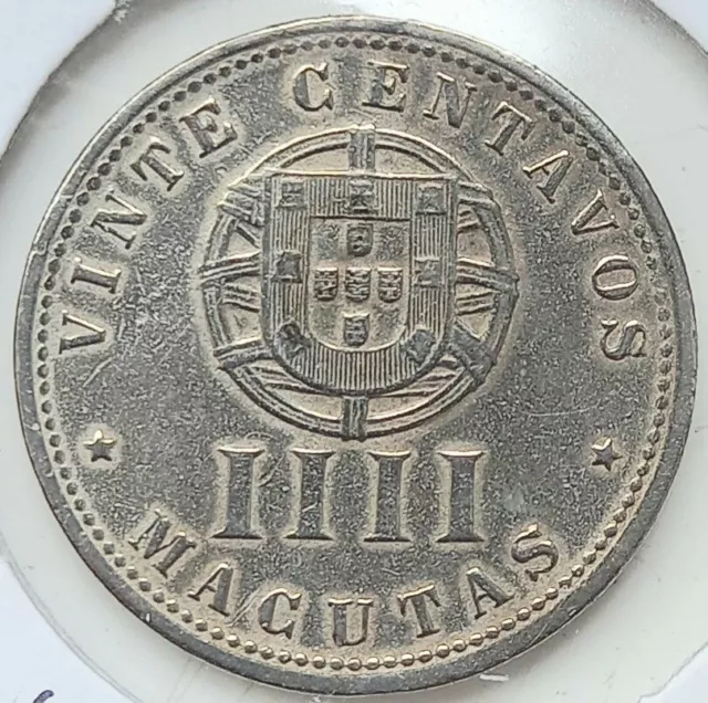 Angola Portuguese Coin: IIII Macutas, 1927