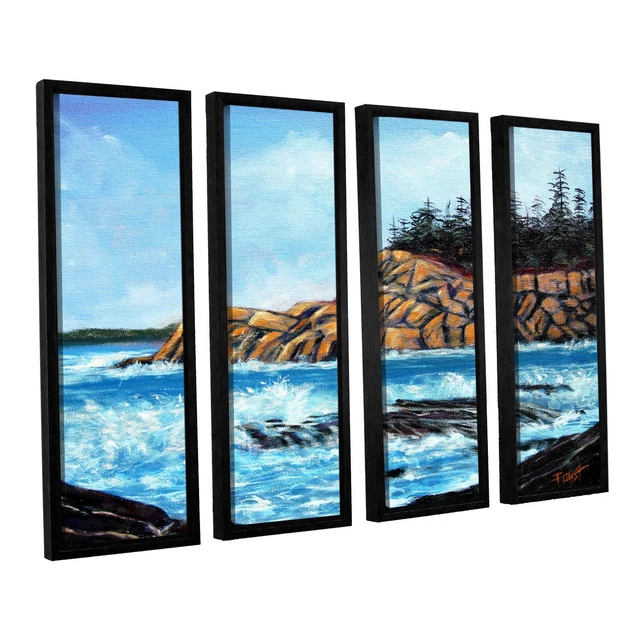 ArtWall Gene Foust 'Roll Tide' 4 Piece Floater Framed Canvas  Extra Large