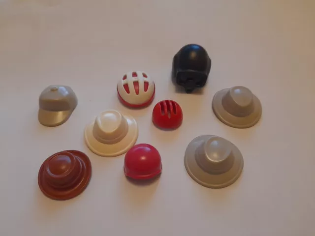 Playmobil lot differents chapeau Casque,  Casquette..... E