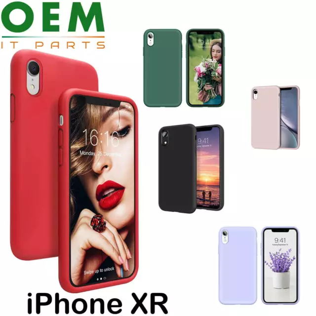 For Apple iPhone XR Case Liquid Silicone Luxury Thin Soft Phone Cover New