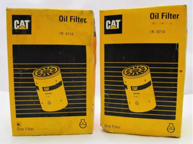 Genuine CAT Oil Filters 1R-0714 New Old Stock 1 Lot of 2 Filters )