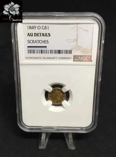 1849 Liberty Gold Dollar G$1 Coin - Certified NGC AU Details With Scratches