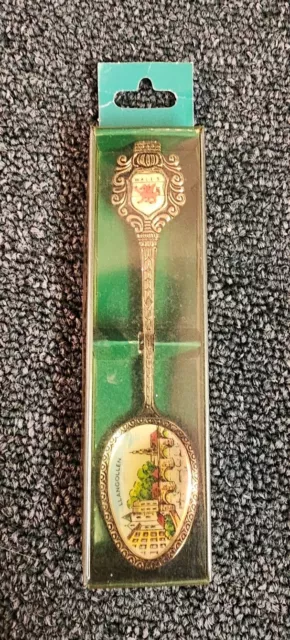 Vintage Llangollen Wales Boxed Collectible Spoon
