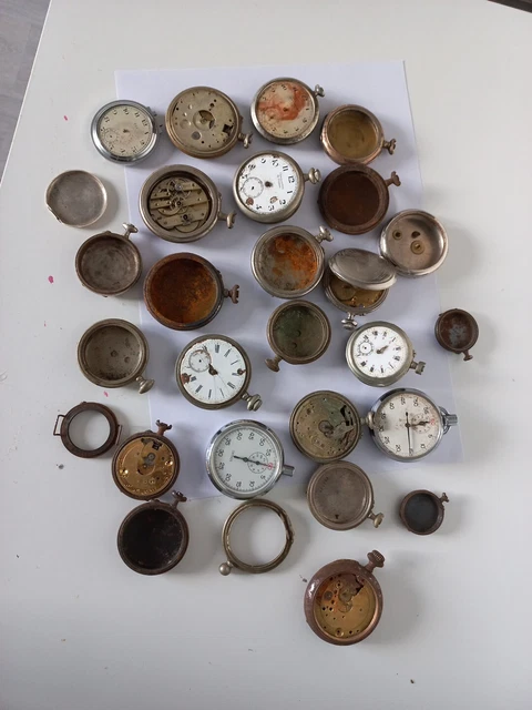 Montre Gousset RÃ©paration Horlogerie Ancienne LOT MONTRE A - Main Image