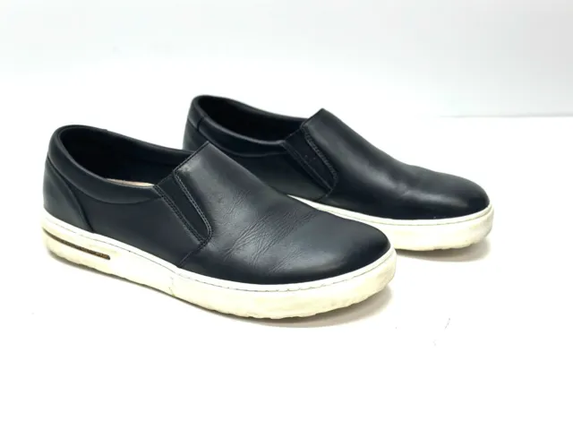 Birkenstock Unisex Oswego Narrow Slip-On Black Leather Shoe  Black Men's Size 9