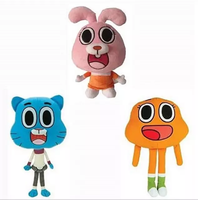 9.84" Amazing The World Of Gumball Darwin Plush Toy Soft Stuffed Doll Gift Kids