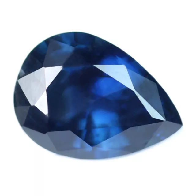 Certified Natural Blue Sapphire 0.77ct VS Clarity Madagascar Pear 6.7x4.9 mm