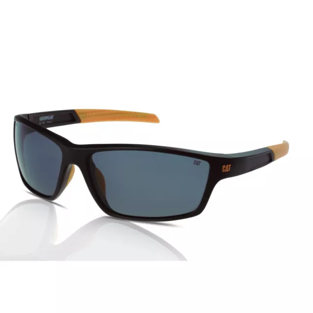 Caterpillar Sunglasses Men's CTS-8020 104P Matte Navy/Solid Smoke Polarised