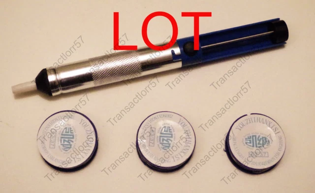 Pompe à dessouder  + 3 Bobine de fil à souder  Etain 0.8 mm vendu en lot