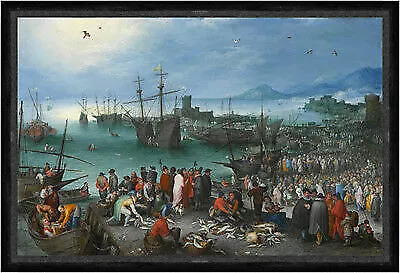 Harbor Scene with St. Pauls Departure Jan Brueghel Sankt Hafen Boot Faks_B 02425