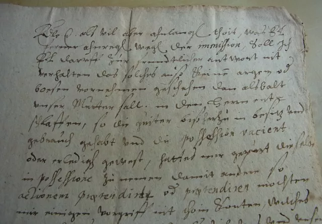 Brief Château Lürken (Eschweiler) 1598, De Besitzer Johann Mangelmann Copia 3