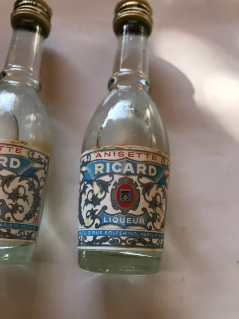 Ancienne Mignonnette Ricard Anisette liqueur pleine et scellée Vintage 2