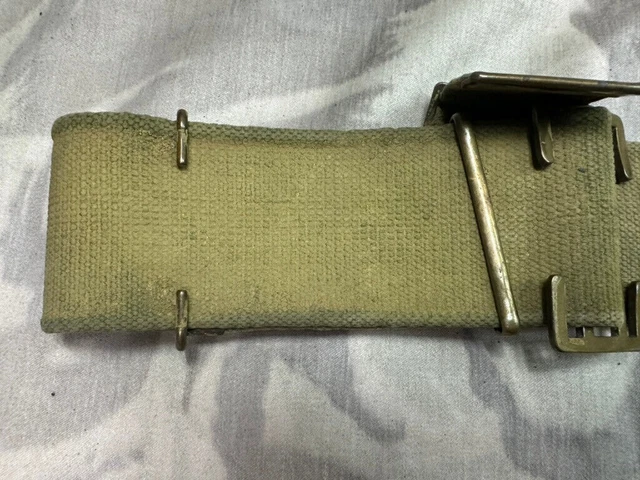 ORIGINAL WW1 BRITISH Army 1908 08 Pattern Webbing Belt - 1924 Dated ...