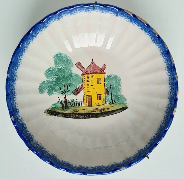 2 BOLS ANCIENS Faience De Charolles Ceramique Craquelée Marron EUR 35