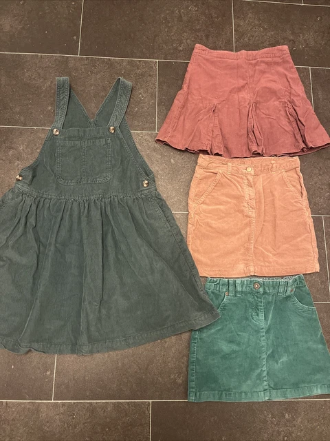 Girls Age 8-9 Year Cord Skirts And Dress Bundle. John Lewis, Next