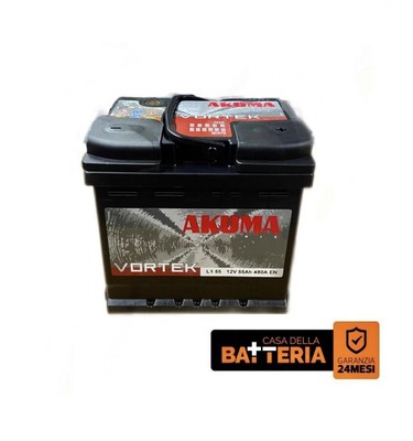 Akuma BATTERIA AUTO AKUMA VORTEK by FIAMM 80 Ah SPUNTO 680A EN ORIGINALE NUOVA DX 
