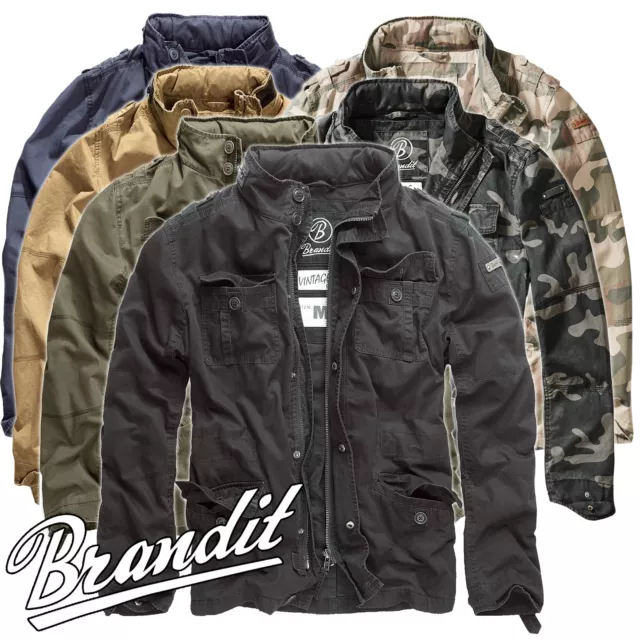 Brandit Britannia Herren Vintage Jacke Übergangsjacke Army Feldjacke M65 S-5XL