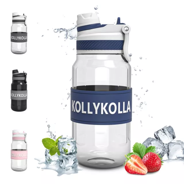 KollyKolla Borraccia Bambini 500 ml, Borraccia con Cannuccia Bambini, a Prova