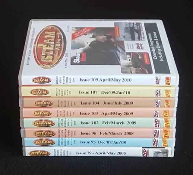 TVP - Steam Video - DVD Bundle / Job Lot X 8 DVD's - Main Line Steam Diary