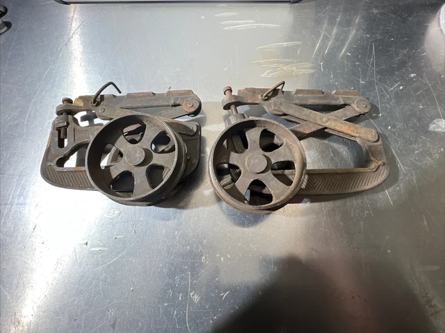Vintage Cast Iron Pocket Door Rollers 1 Pair