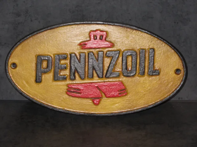 Pennzoil Werbeschild Bosch Shell Esso Aral Castrol Tankstelle Zapfsäule Deko