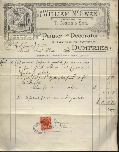 1936 DUMFRIES William McEwan, 41 Buccleuch St, PAINTER & DECORATOR