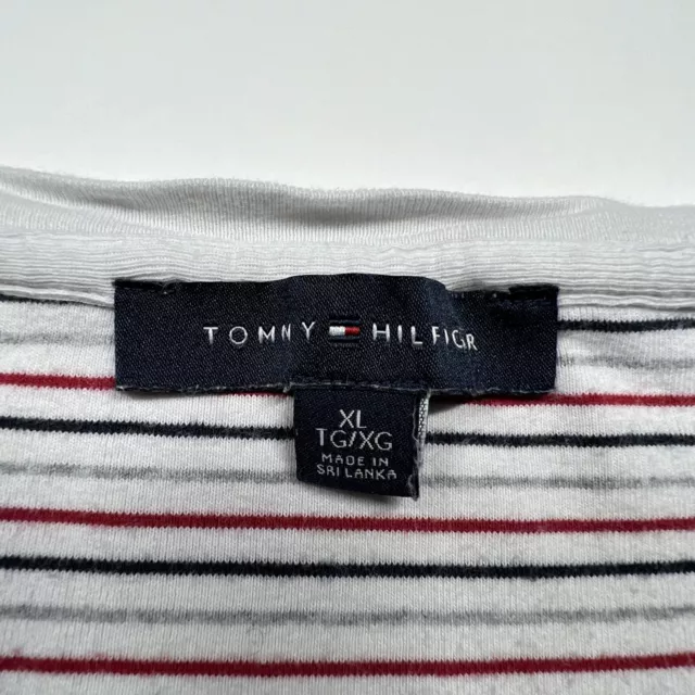 TOMMY HILFIGER WOMEN’S Size XL T-Shirt Top Short Sleeve Red White Blue ...