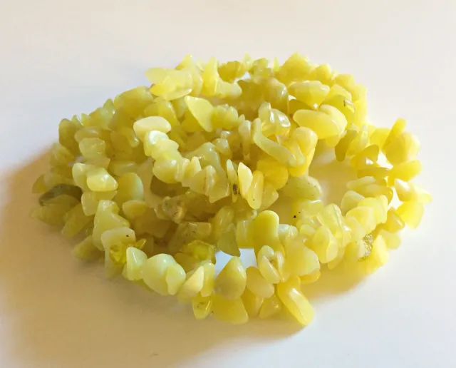 Perlando Edelsteine Lemon Jade Splitter Gebohrt  9 -14 Mm - Strang 80 Cm (80/9)