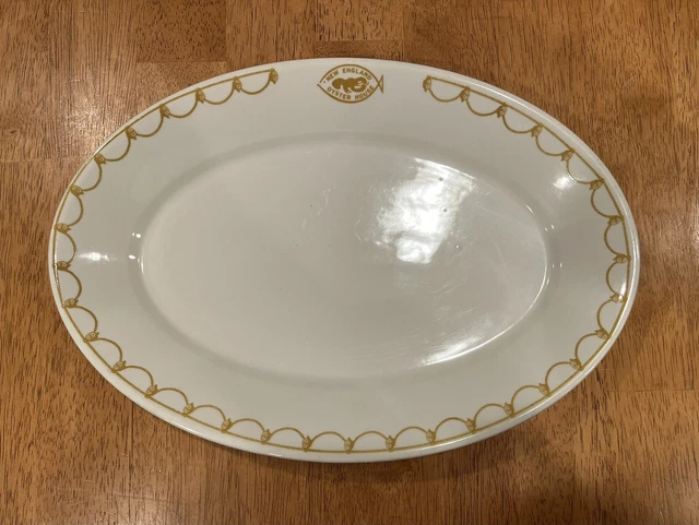 vintage MCM Restaurant Ware New England Oyster House platter Homer Laughlin