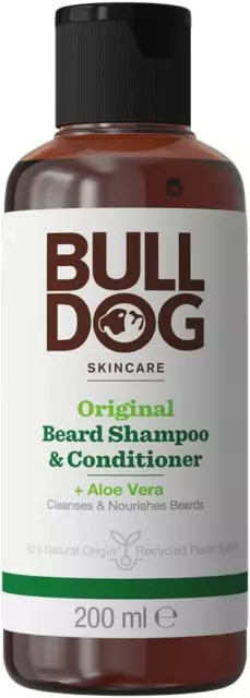 Bulldog Mens Skincare and Grooming Original 2-in-1 Beard Shampoo and 200ml,