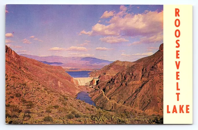 Postcard Roosevelt Lake Apache Trail Arizona AZ Highway 88