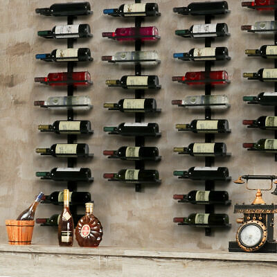 Type B :Black Wall Mount Wine Rack Bottle Glass Holder Storage Shelves Bar Kitchen Shelf White 