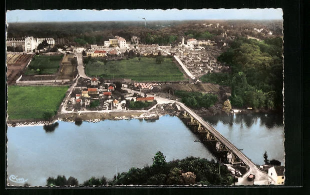 CPA Draveil-Champrosay, Arian view of the Seine and the Pont de Ris 1959