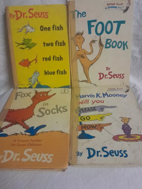 Dr. Suess books X4 Original 1960's First Edition HardCover Free Postage