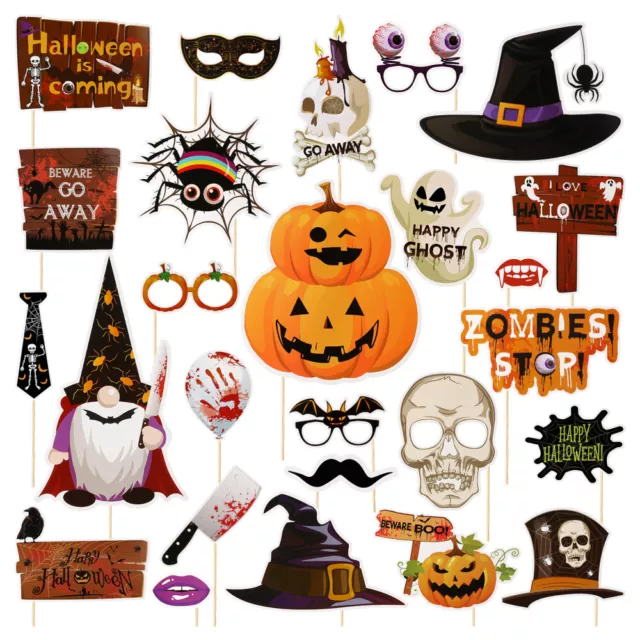 Papier Halloween-Foto-Requisiten-Kit Halloween-Partydekorationen 2