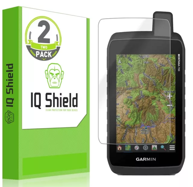 2x IQ Shield LIQuidSkin Screen Protector for Garmin Montana 700 700i v2