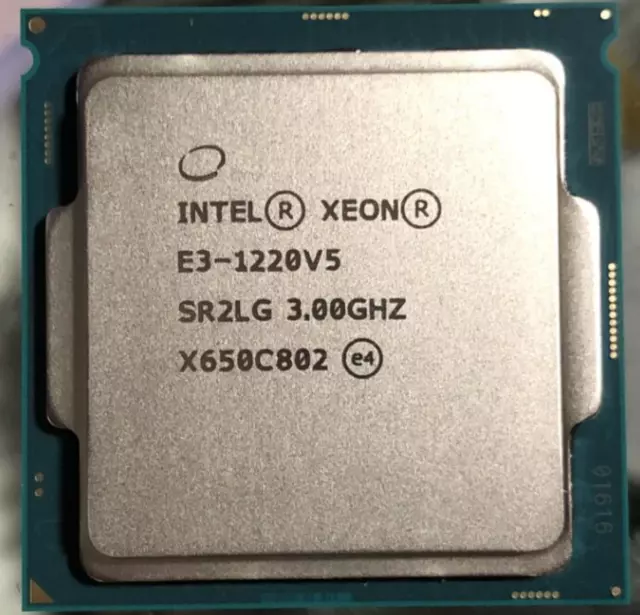Intel Xeon Processor CPU SR2LG E3-1220 v5 8 MB L3 Cache 3.00 GHz 4/Quad Core 80w