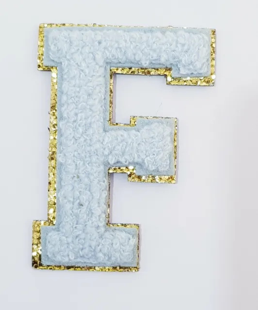 Gold Letter Sequin Patch Patches Iron-on / Sew-on Clothes Alphabet  Embroidery 