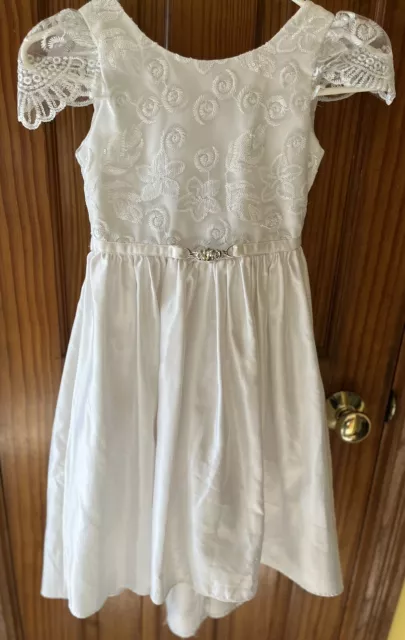 Girls SUGAR PLUM Flower Girl/ Communion Dress - Size 7 - Rhinestone/Sequin CUTE!