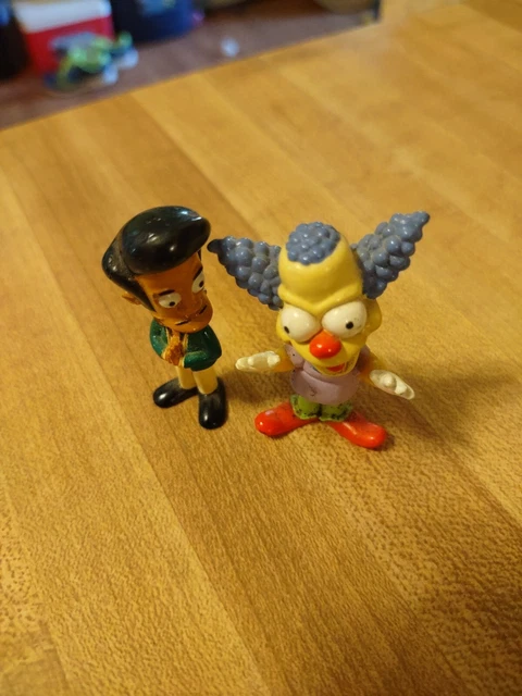 Simpsons Krusty & APU Bobbler 2002 World of Springfield Bobble Head Doll EUC VTG