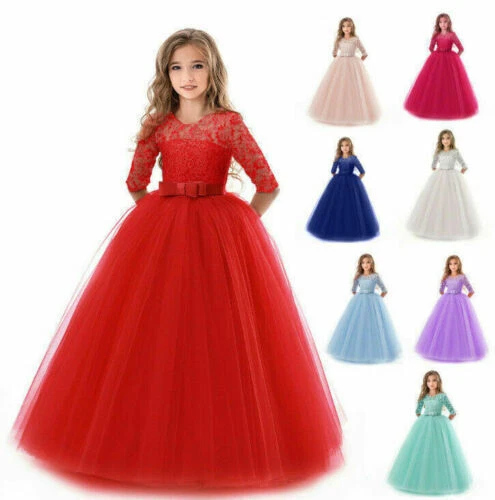 Bambina fioriera fiori bambina abito principessa Leis abito festa matrimonio-