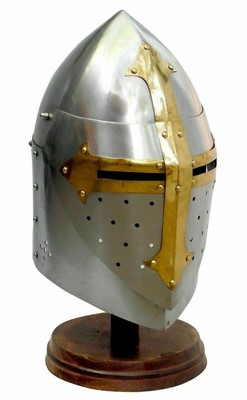 Casco Da Cavaliere Medievale In Acciaio - Replica Per LARP, Rievocazioni SCA, Costume E Decorazione